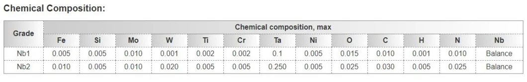 Niobium Bar Factory Direct Sale